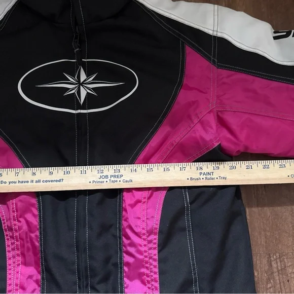 POLARIS Pink Black White 2011Snowmobile Winter Jacket - Youth Large 14/16